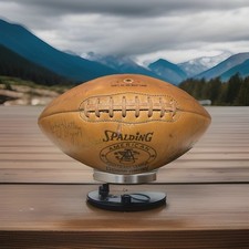 Extremely RARE 1960 DENVER BRONCO'S AFL Football with 39 Autographs PSA #AQ08212