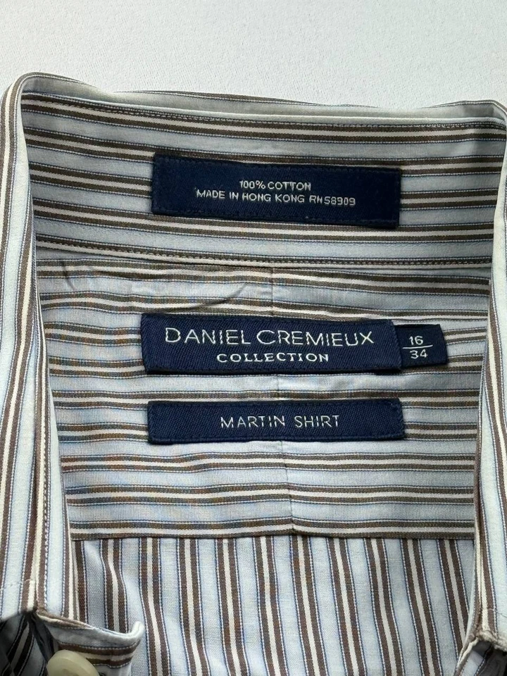 Daniel Cremieux Collection Martin Shirt Mens Striped Dress Shirt (Size 16/34) - Image 2 of 4