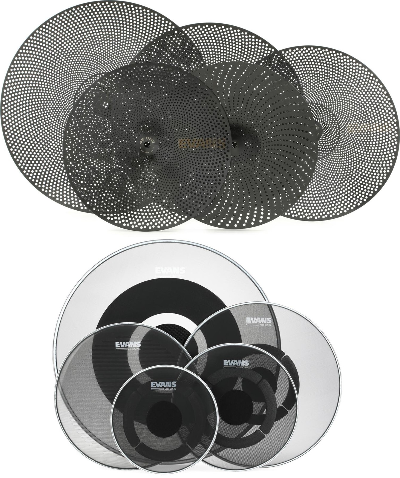 Набор тарелок и барабанных головок Evans dB One с низким уровнем громкости 83390₽