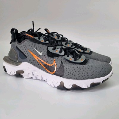 Nike React Vision Smoke Grey Black  Orange Men's 11US 10U Low Rare Sneakers New