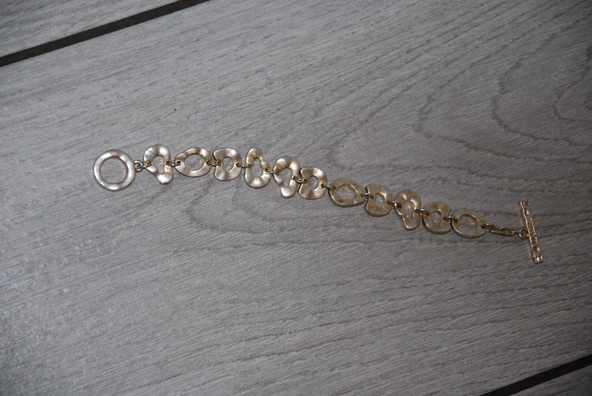 Bracelet Moderne Biche De Bere Paris – Métal Doré Brossé, Style Sport Chic, Occasion