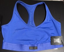 Savage X Fenty Sports Bra Womens 1X Blue Main Player Mesh Medium Impact NWT