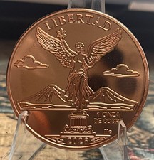 2026 Libertad Style 1 oz .999 Copper Round Proof Like Mexican Eagle