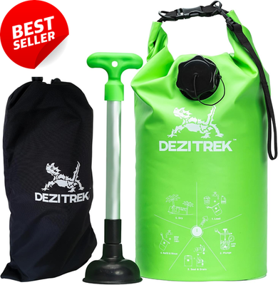 #ad One Hand Wash Bag amp; Plunger Set – Portable Off Grid Manual Camping Washer $85.99