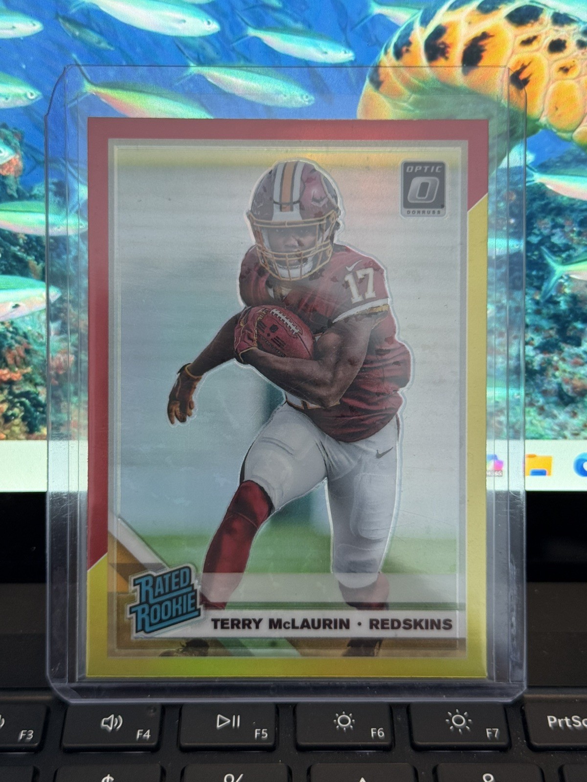2019 Panini Donruss Optic - Rated Rookie Terry McLaurin #179 Red & Yellow Prizm