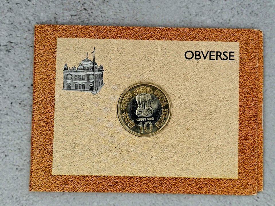 2008 Ter-Centenary of GUR-TA-GADDI of Shri Guru Granth Sahib Comm Coin #Z5 - Image 3 of 4