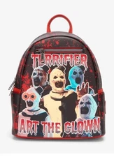 Loungefly Terrifier Art The Clown Splatter Mini Backpack  Halloween Horror