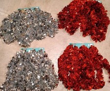 Red/Silver Tinsel Garland Lot x4 Valentines Day Christmas 60 Feet Total