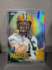 2010 Topps Chrome Refractor Rookie Card Bryan Bulaga Packers C129. rookie card picture