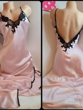 Rare VTG Victoria's Secret 100 Silk Satin Long Maxi Slip Dress Gown Size XS