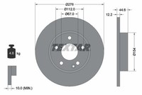 2X Bremsscheibe Vorne Textar 92131803 FÜR Mercedes Bremsscheiben Scheibenbremse