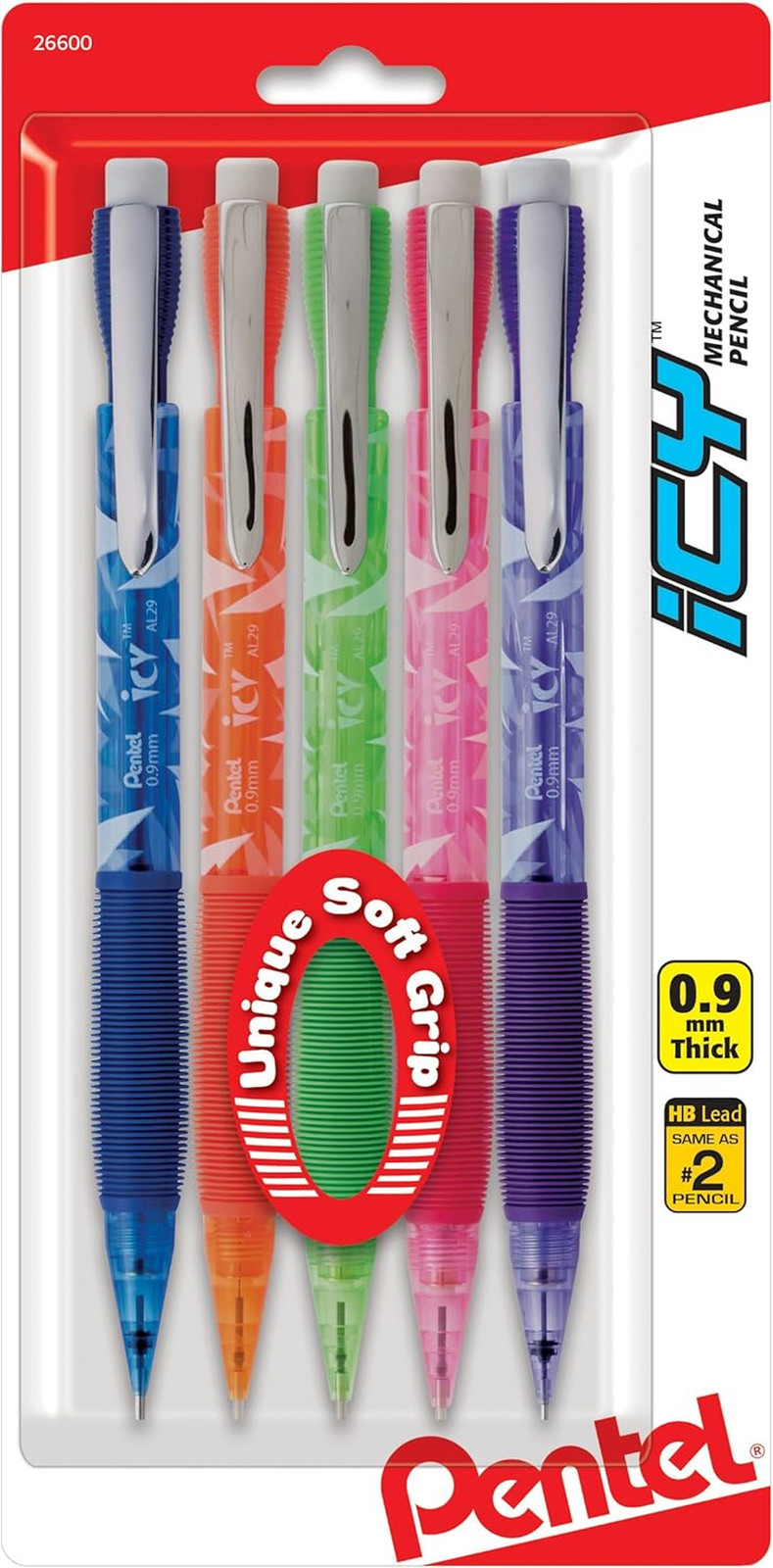 .9mm 5/Pkg-Icy Mechanicl Pencil Mechanical Pencil (AL29TBP5M)
