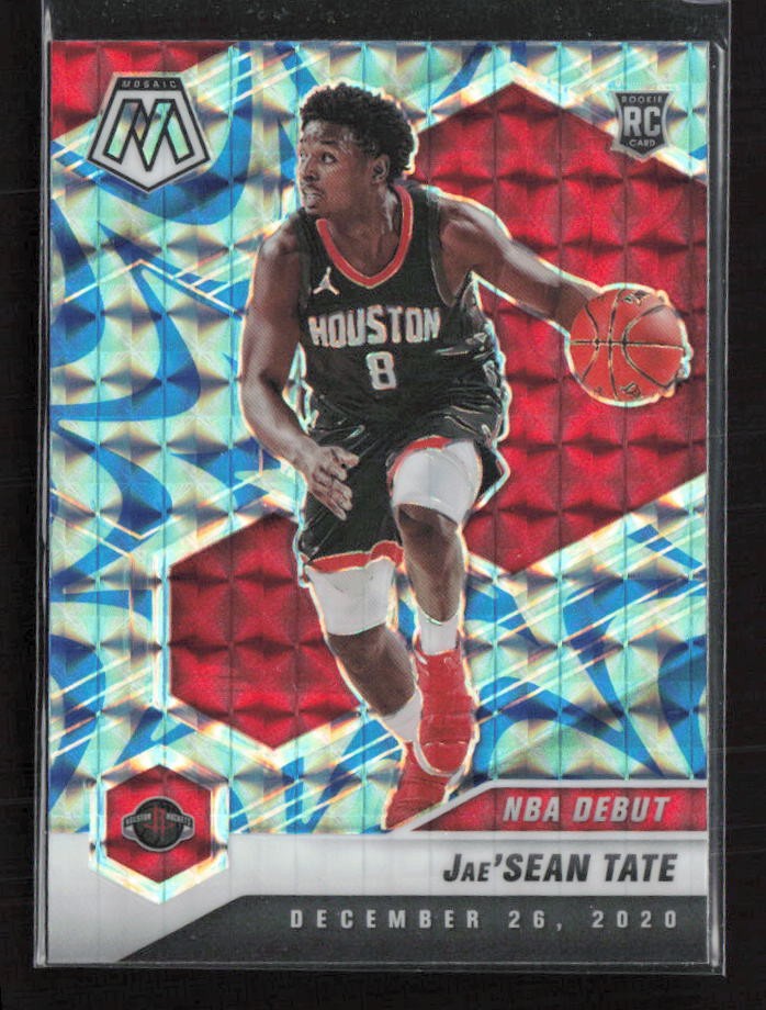 2020-21 Panini Mosaic #265 Jae'Sean Tate Mosaic Reactive Blue Rockets (LS)