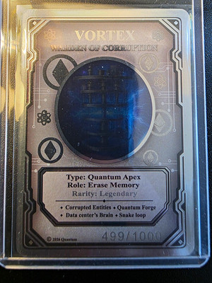 Quantum TCG Vortex Silver Reward Card #499/1000 Serialized REDEEMED