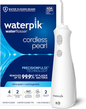 Waterpik Cordless Pearl Rechargeable Portable Water Flosser for Teeth, Gums, Bra