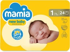 ALDI Mamia Newborn Nappies, Size 1, (24 Nappies) Ultra Dry Air System 0.24 per nappy
