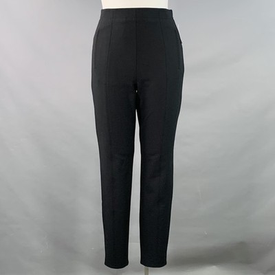 TIBI Größe 10 Schwarz Polyester Blend Angepasst Rücken Reißverschluss Freizeit