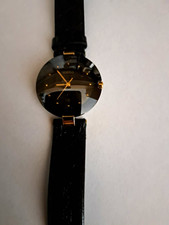Rado Coupole Quarz Armbanduhr Edelstahl, schwarzes Lederband, Saphir 129.4075.4N
