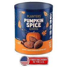 Limited Edition Pumpkin Spice Almonds - 15.25 oz Canister for Fall Indulgence 13.63 per gallon