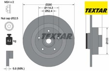2x Bremsscheibe TEXTAR 92316503 2 Bremsscheiben Hinterachse Hinten für Renault