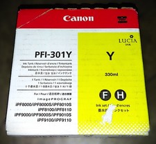 Genuine Canon PFI-301Y 1489B001 Yellow Ink Cartridge EXP 2012 imagePROFGRAF