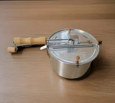 BRAND NEW Greater Northern Original Spinner Popcorn Popper Stovetop, Aluminum