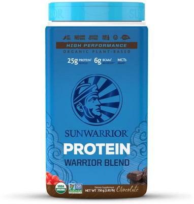 Sunwarrior Warrior Blend Protein, 750 g Dose, Chocolate -Bio-