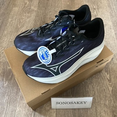 MIZUNO WAVE REBELLION FLASH 3 WIDE J1GC2537 01 Black x White New in Box from JPN
