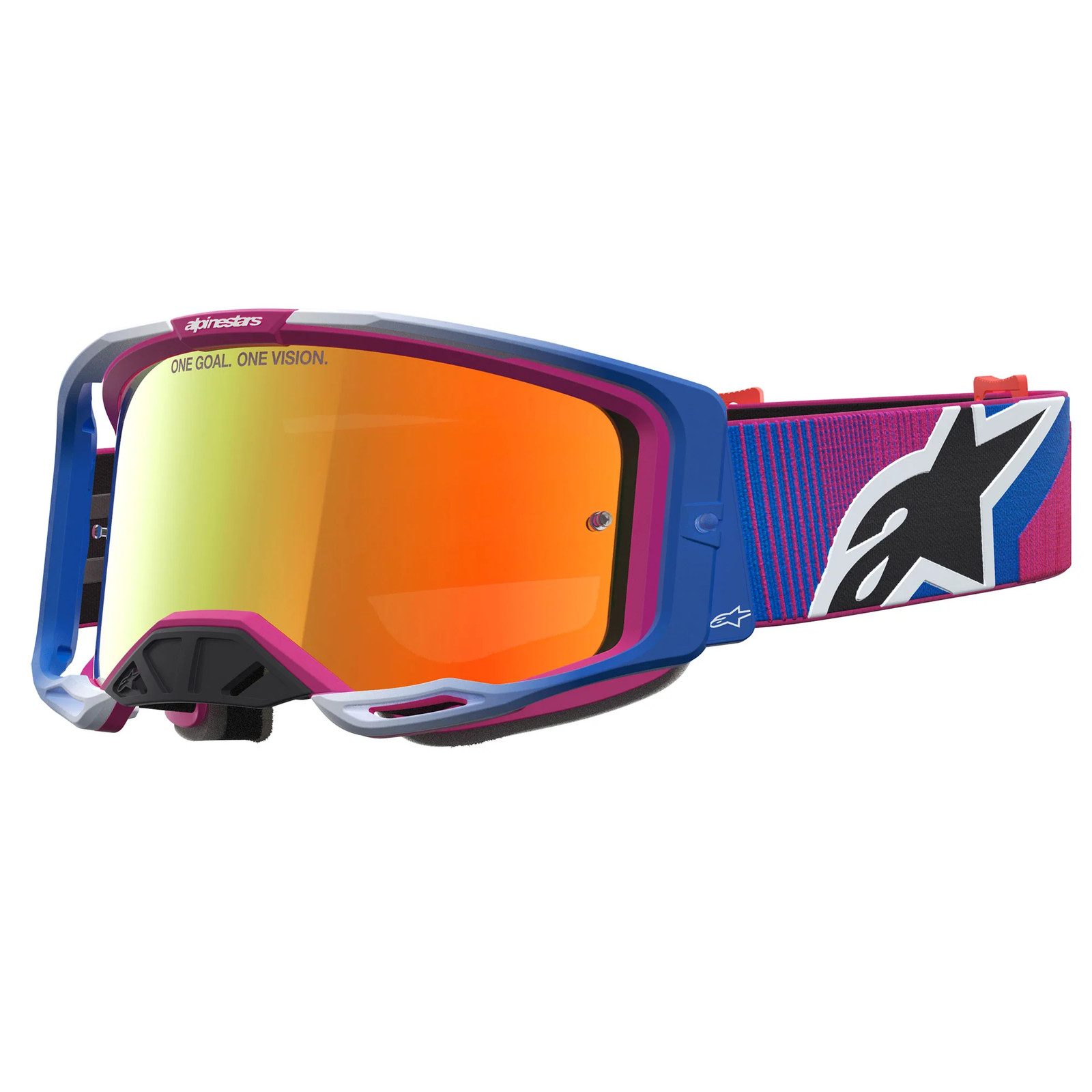 Alpinestars Vision 8 MAVEN MX Goggles (Fire Red/Black) Mirror Red Lens