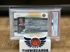 2005 Ultimate Coll. - Ultimate Dual Sig. - Bill Russell Larry Bird /25 - PSA 10