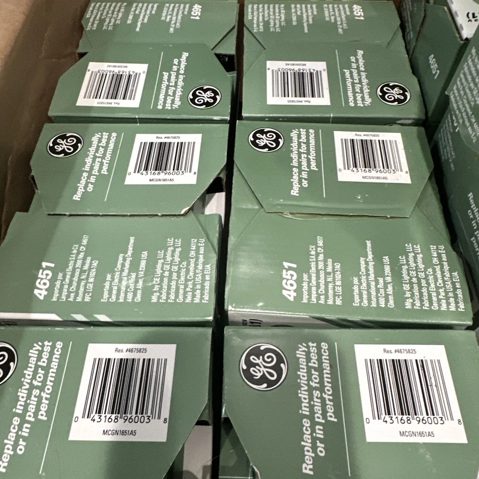 GE 4651 Incandescent GLASS High Beam Light Lamp Fits 4-Headlight Systems. Lot 12 - Image 3 of 4