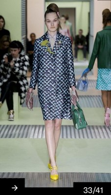 Prada Molecule Print Coat / Runway Archive