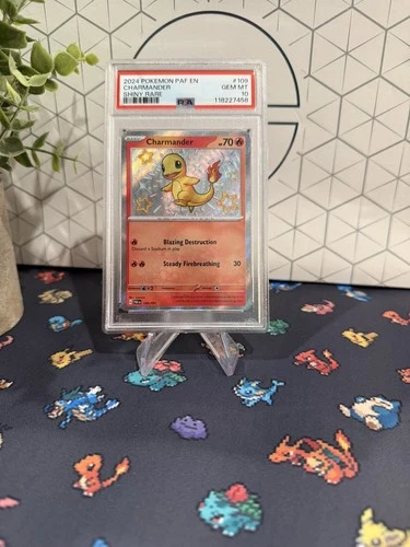 2024 POKEMON PAF EN-PALDEAN FATES SHINY RARE #109 CHARMANDER PSA 10