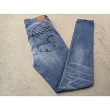 American Eagle Super Stretch X Hi-Rise Jegging Jeans Womens Size 4 Wash Blue