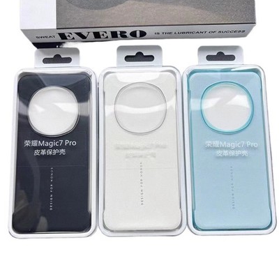 Original For HONOR Magic7 Pro Luxury PU Leather Back Case Cover