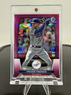 Freddie Freeman /299 Fuchsia Refractor 2023 Bowman Chrome #47 LA Dodgers
