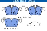 ATE BremsbeläGe Bremsbelagsatz Scheibenbremse FüR Volvo XC60 II 246 XC90 256 236