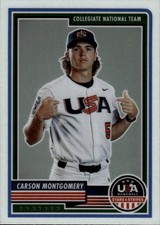 2023 Panini Stars & Stripes USA Baseball Carson Montgomery #76 34E