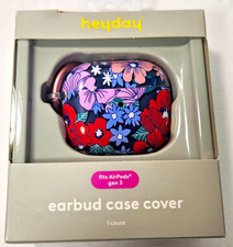 heyday Floral Earbud Case Cover for Apple AirPods 3rd Gen with Carabiner