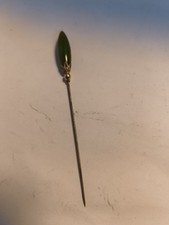 Rare Pince Cheveux Émeraude Vintage Plaque Or 10cm