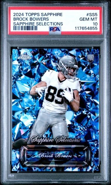 2024 Topps Chrome Sapphire Edition Sapphire Selections Brock Bowers #SS-5 PSA 10
