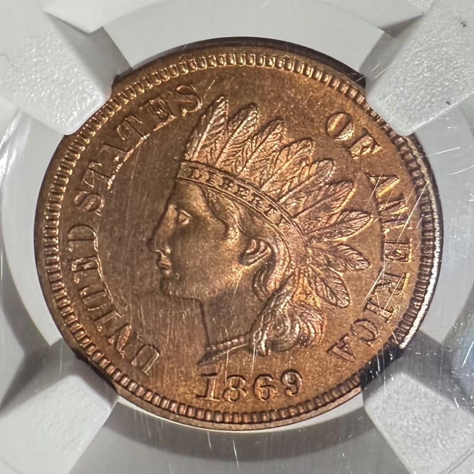 1869 Indian Head Cent Penny NGC PR64 PF64 RB *RARE ONLY 600 MINTED!!* TXCEWX - Image 2 of 4