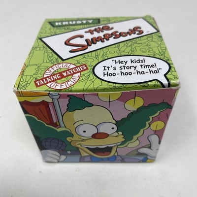 New In Box 2002 The Simpsons Krusty The Clown Burger King Talking Watch