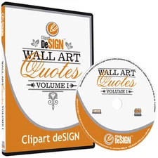 WALL ART QUOTES CLIPART-VINYL CUTTER PLOTTER IMAGES-VECTOR CLIP ART GRAPHICS CD