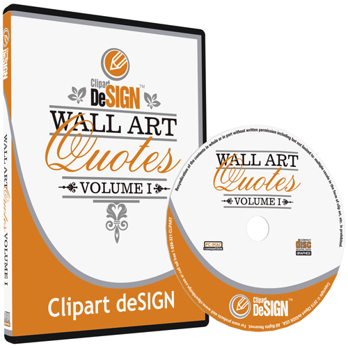 WALL ART QUOTES CLIPART-VINYL CUTTER PLOTTER IMAGES-VECTOR CLIP ART GRAPHICS CD - Picture 1 of 8