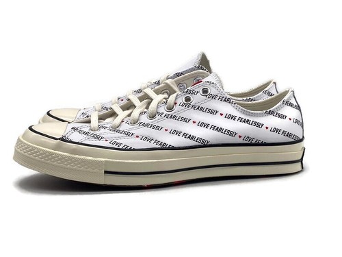 Converse Chuck 70 Love Fearlessly Mens Size 10.5 Casual Shoe White Skate Sneaker - Picture 4 of 6
