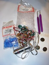 CRAFTS SEWING FASHION MISC BEADS SILVER THREA...