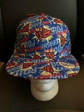 New with Tags NWT Superman SnapBack Flat Brim Bill Hat OSFM