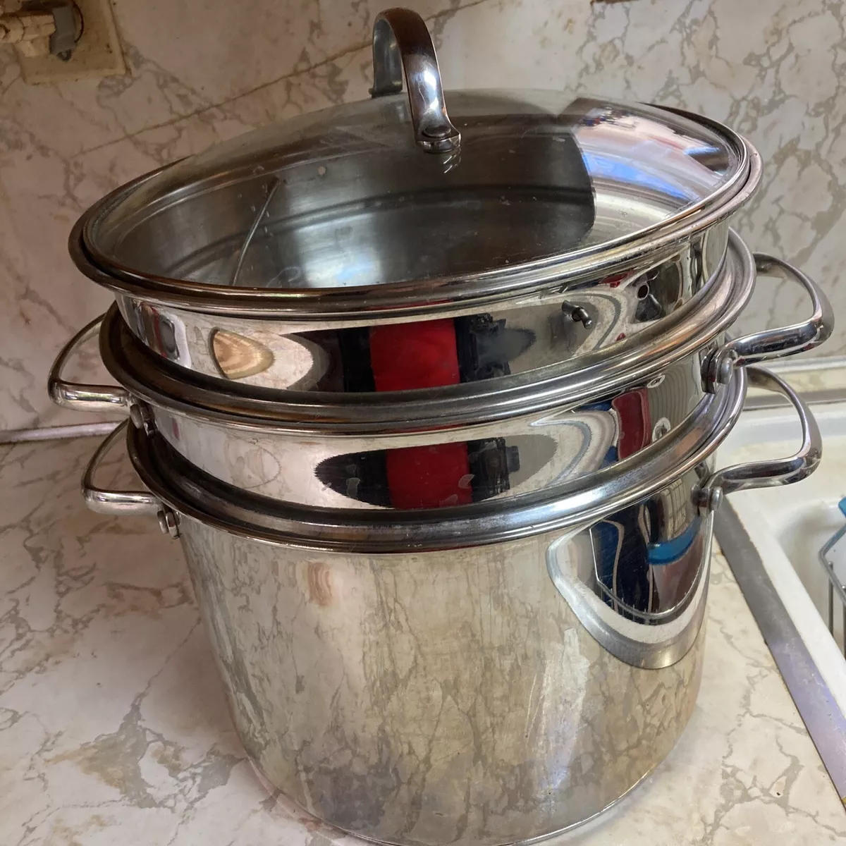 Tramontina Professional 4 Pc 8 Quart 18/10 Stainless Steel Steamer Multi-Cooker