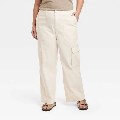 Cream cargo hotsell pants womens